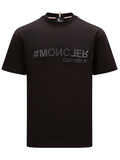 MONCLER GRENOBLE Logo Print T-Shirt Black - MAISONDEFASHION.COM