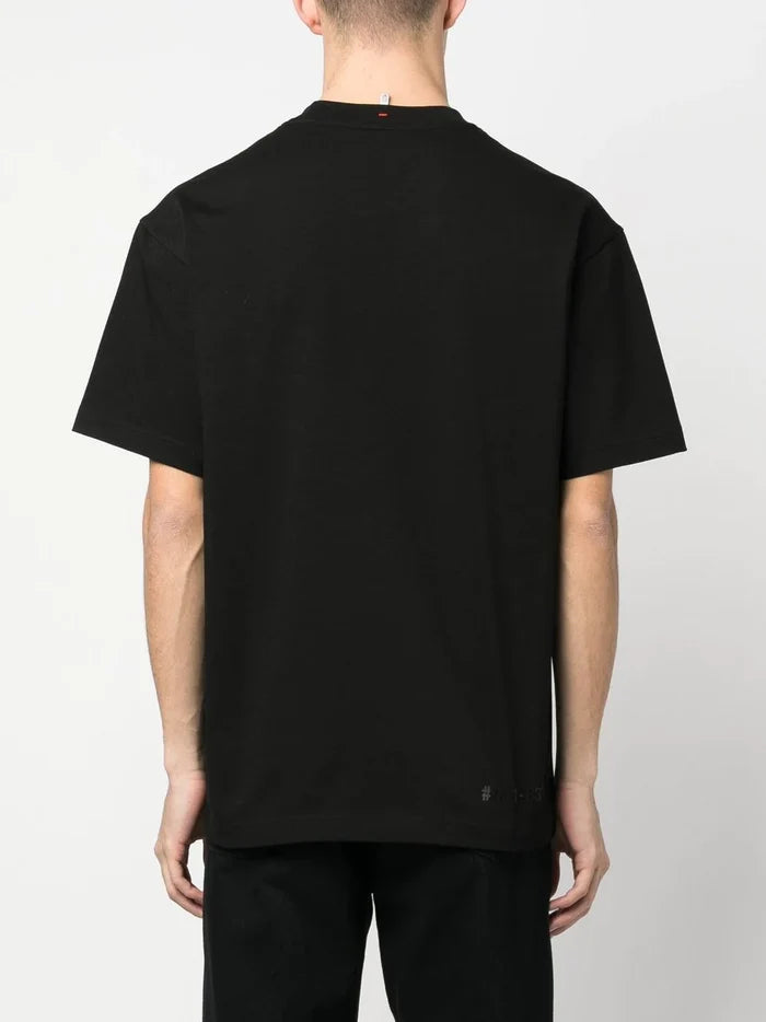 MONCLER GRENOBLE Logo Print T-Shirt Black - MAISONDEFASHION.COM