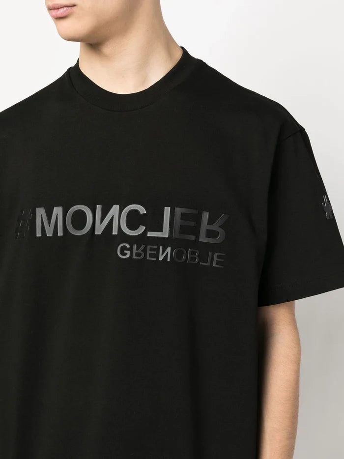 MONCLER GRENOBLE Logo Print T-Shirt Black - MAISONDEFASHION.COM