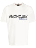 MONCLER GRENOBLE Logo Print T-Shirt White - MAISONDEFASHION.COM