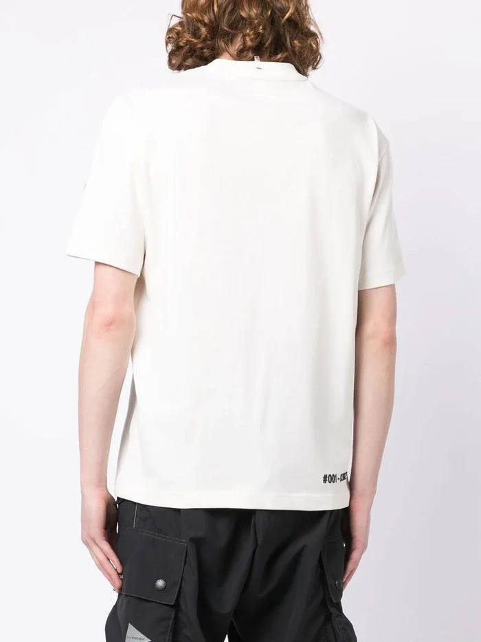 MONCLER GRENOBLE Logo Print T-Shirt White - MAISONDEFASHION.COM