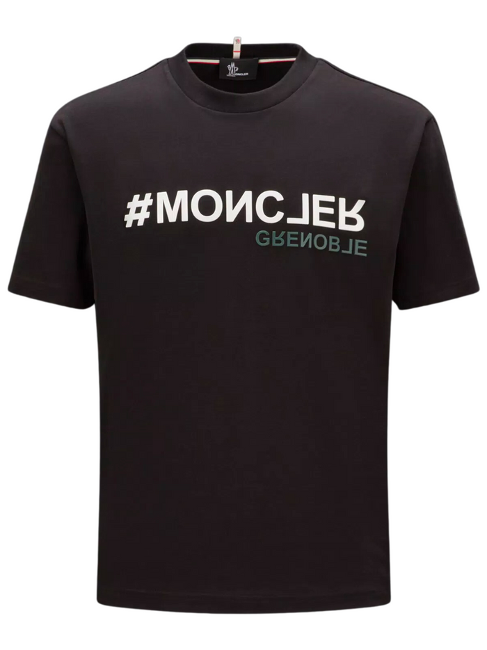 MONCLER GRENOBLE Logo T-Shirt Black - MAISONDEFASHION.COM