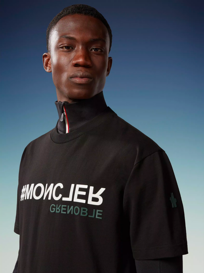 MONCLER GRENOBLE Logo T-Shirt Black - MAISONDEFASHION.COM