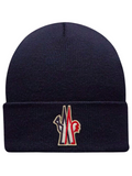MONCLER GRENOBLE Pure Wool Beanie Navy - MAISONDEFASHION.COM