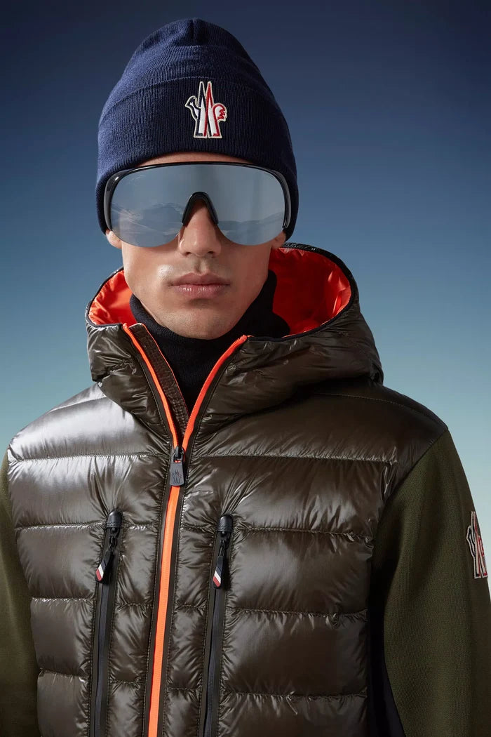 MONCLER GRENOBLE Pure Wool Beanie Navy - MAISONDEFASHION.COM