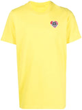 MONCLER Heart Logo-Patch Cotton T-Shirt Yellow - MAISONDEFASHION.COM