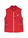 MONCLER KIDS Becan Padded Gilet Red - MAISONDEFASHION.COM