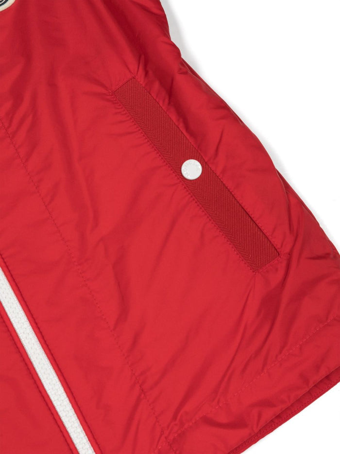 MONCLER KIDS Becan Padded Gilet Red - MAISONDEFASHION.COM