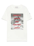 MONCLER KIDS Boys Graphic Print Cotton T-Shirt White - MAISONDEFASHION.COM