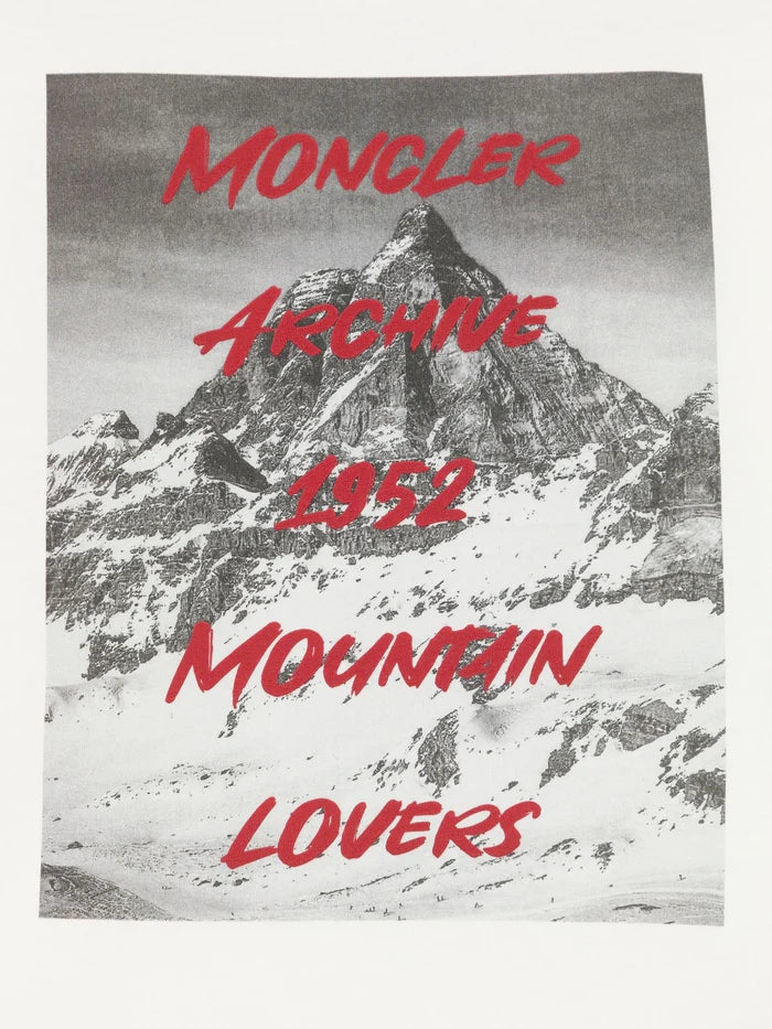MONCLER KIDS Boys Graphic Print Cotton T-Shirt White - MAISONDEFASHION.COM