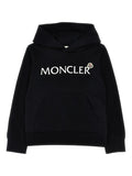 MONCLER KIDS Boys Logo-print Hoodie Black - MAISONDEFASHION.COM