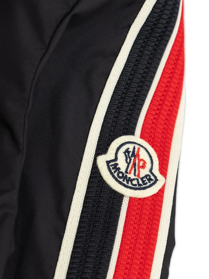 MONCLER KIDS Boys Nikki Hooded Jacket Navy Blue - MAISONDEFASHION.COM
