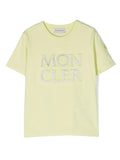 MONCLER KIDS Embossed Logo T-Shirt Green - MAISONDEFASHION.COM