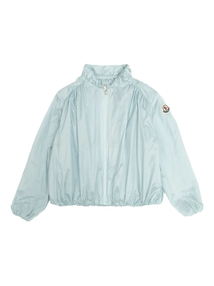 MONCLER KIDS Girls Chazeron Bomber Jacket Light Blue - MAISONDEFASHION.COM