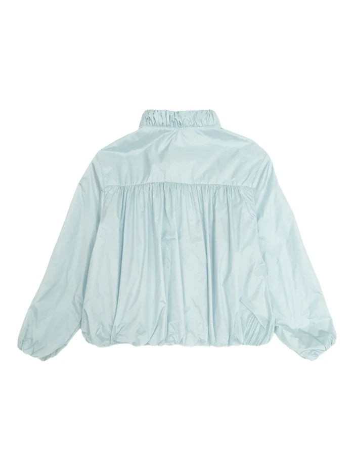 MONCLER KIDS Girls Chazeron Bomber Jacket Light Blue - MAISONDEFASHION.COM