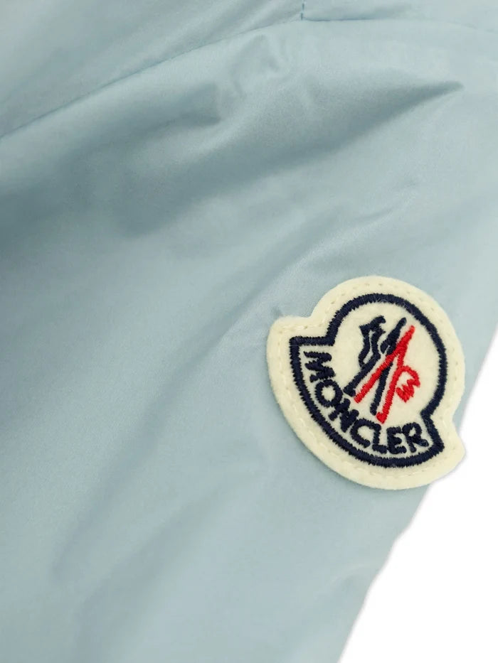 MONCLER KIDS Girls Chazeron Bomber Jacket Light Blue - MAISONDEFASHION.COM
