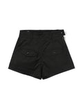 MONCLER KIDS Girls Logo Patch Twill Shorts Black - MAISONDEFASHION.COM