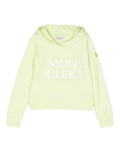 MONCLER KIDS Logo Hoodie Yellow - MAISONDEFASHION.COM