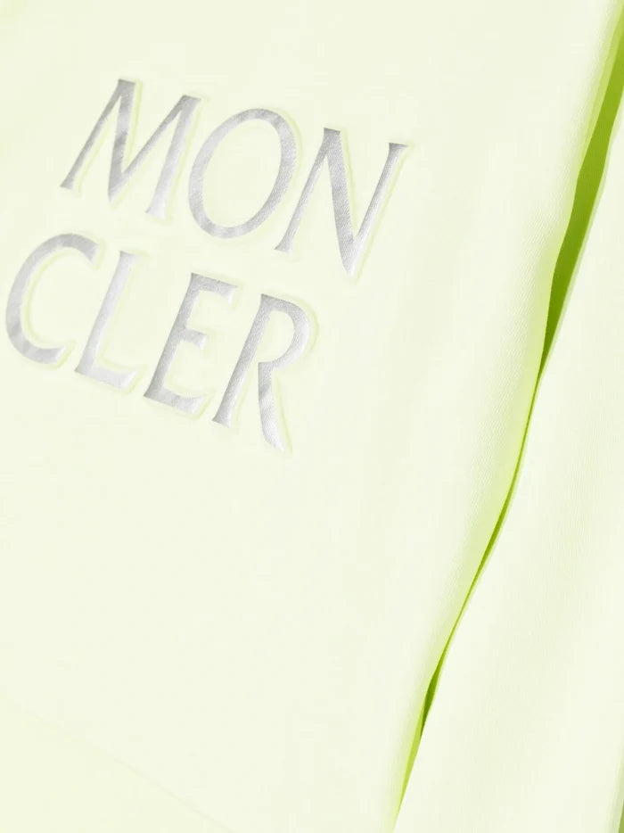 MONCLER KIDS Logo Hoodie Yellow - MAISONDEFASHION.COM