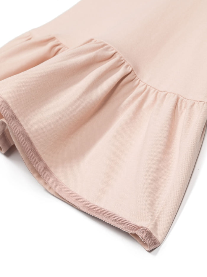 MONCLER KIDS Logo Patch Polo Shirt Dress Pink - MAISONDEFASHION.COM