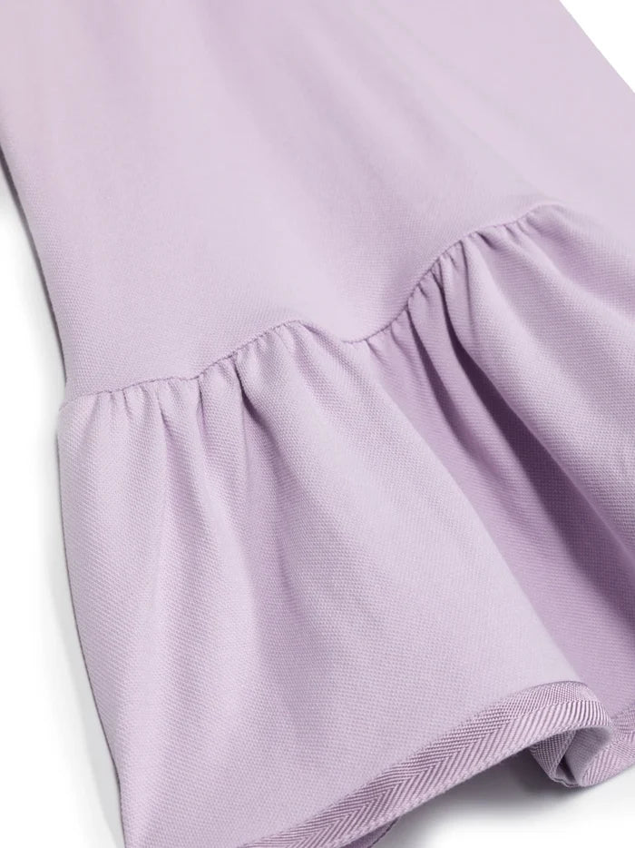 MONCLER KIDS Logo Patch Polo Shirt Dress Purple - MAISONDEFASHION.COM