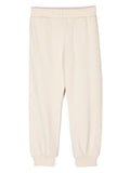 MONCLER KIDS Logo Sweat Pants Beige - MAISONDEFASHION.COM