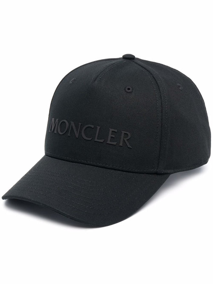 MONCLER Logo Cap Black - MAISONDEFASHION.COM