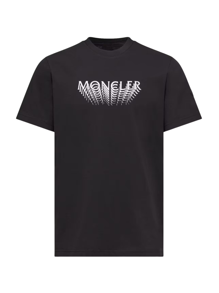 MONCLER Logo Cotton Jersey T-Shirt Black
