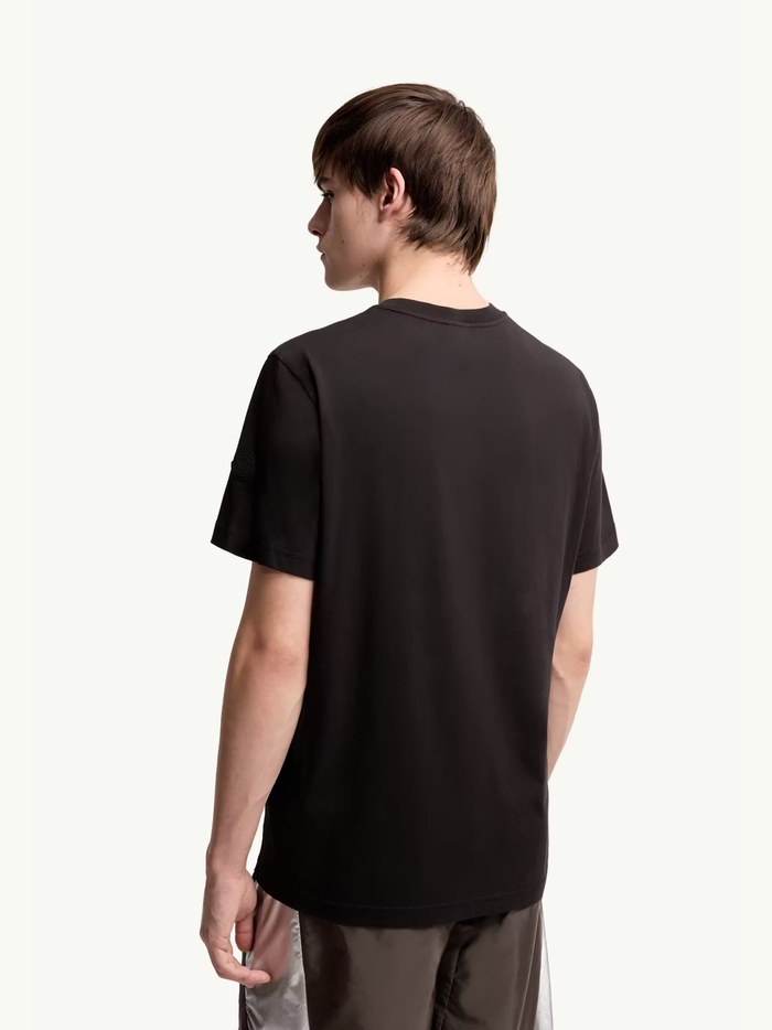 MONCLER Logo Cotton Jersey T-Shirt Black