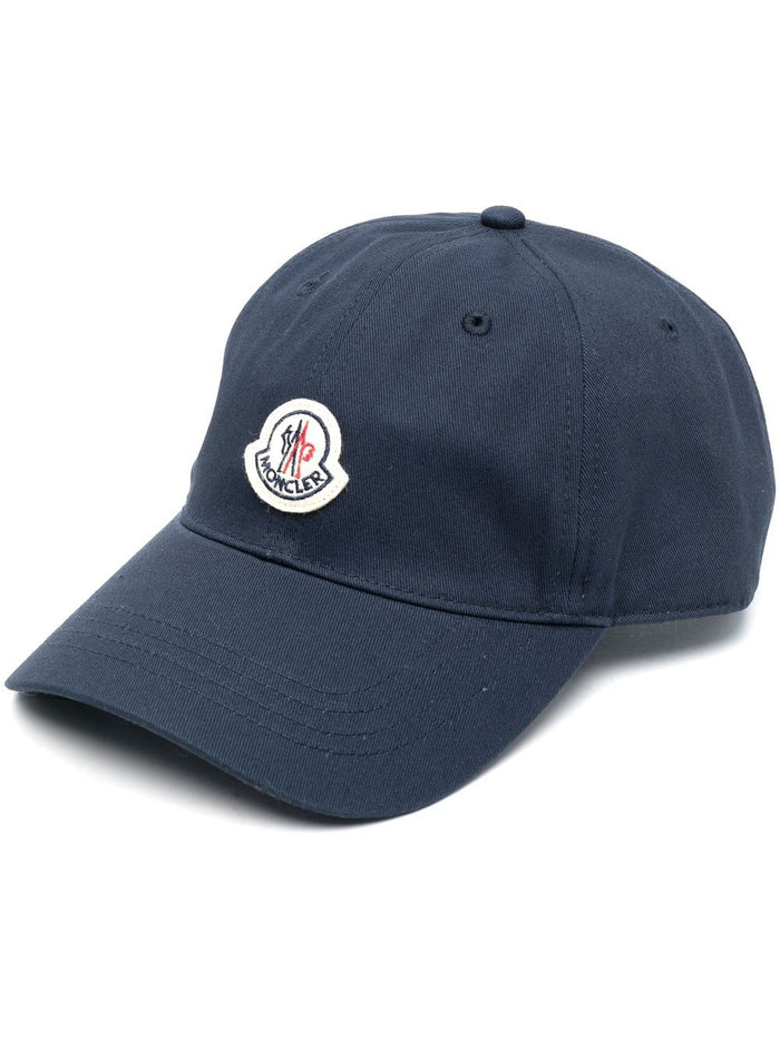 MONCLER Logo-Patch Detail Baseball Cap Navy - MAISONDEFASHION.COM