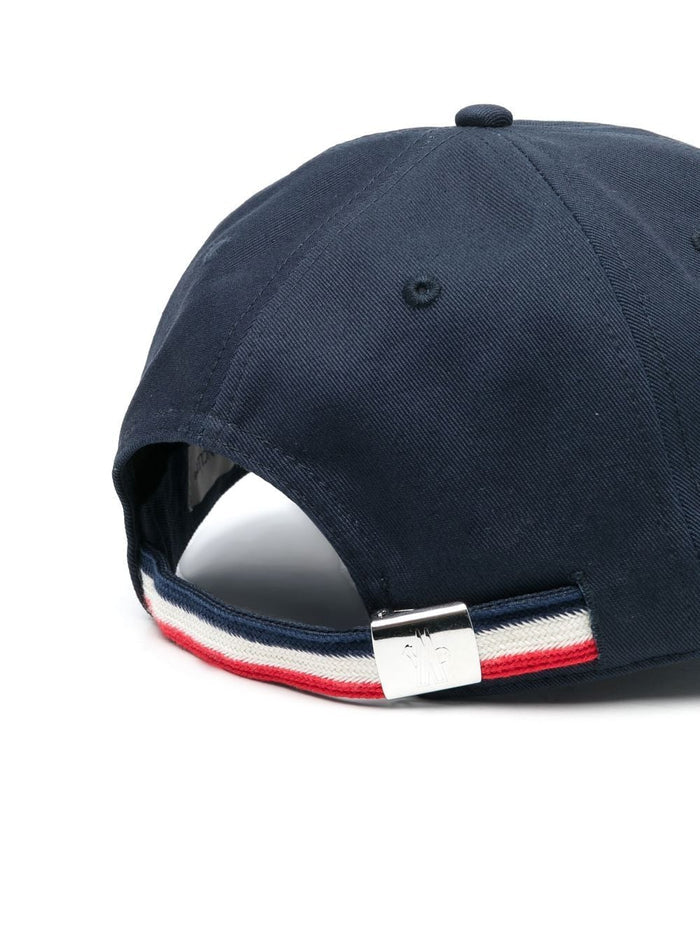 MONCLER Logo-Patch Detail Baseball Cap Navy - MAISONDEFASHION.COM