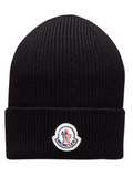 MONCLER Wool Beanie Black - MAISONDEFASHION.COM