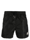MONCLER Logo-patch Swimming Shorts Black - MAISONDEFASHION.COM