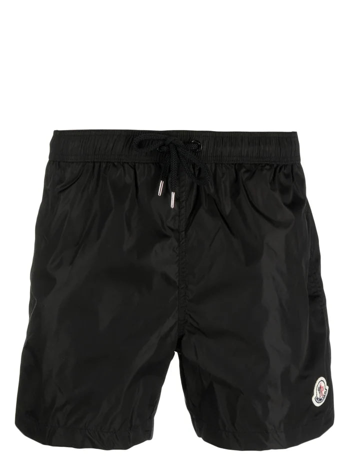 MONCLER Logo-patch Swimming Shorts Black - MAISONDEFASHION.COM