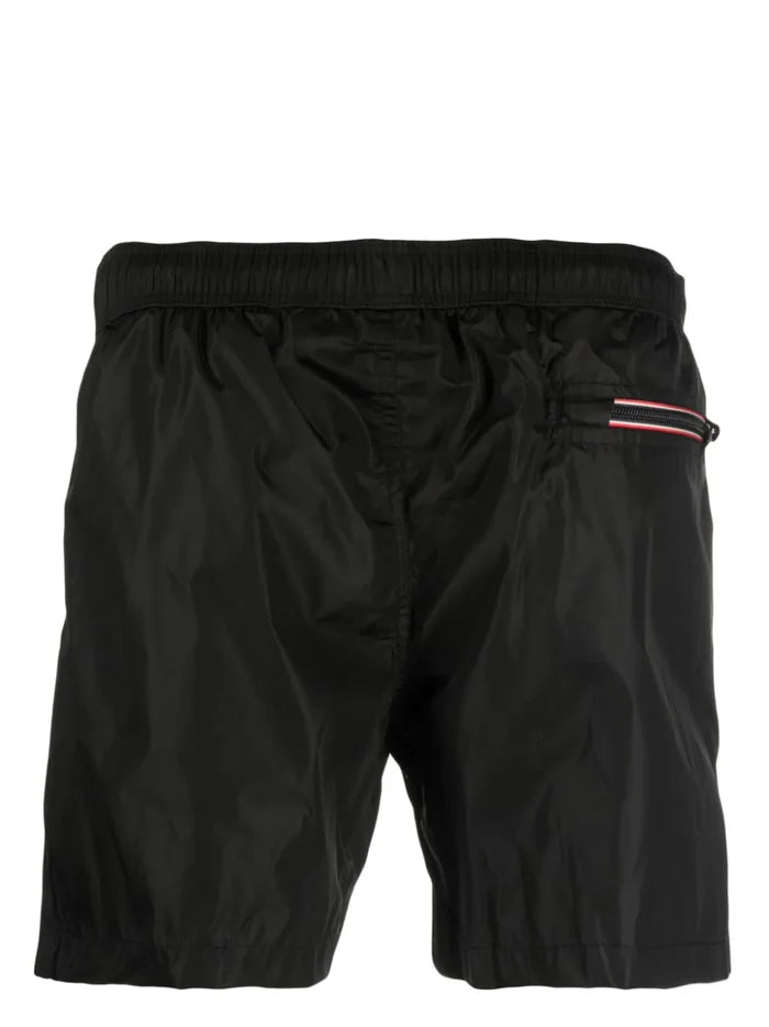 MONCLER Logo-patch Swimming Shorts Black - MAISONDEFASHION.COM