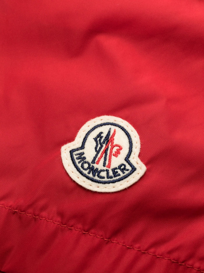 MONCLER Logo-Patch Swimming Shorts Red - MAISONDEFASHION.COM