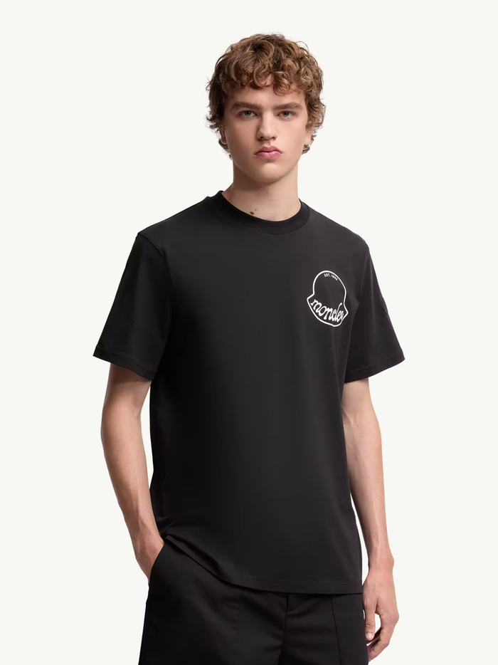 MONCLER Printed and Embossed Logo T-shirt Black - MAISONDEFASHION.COM