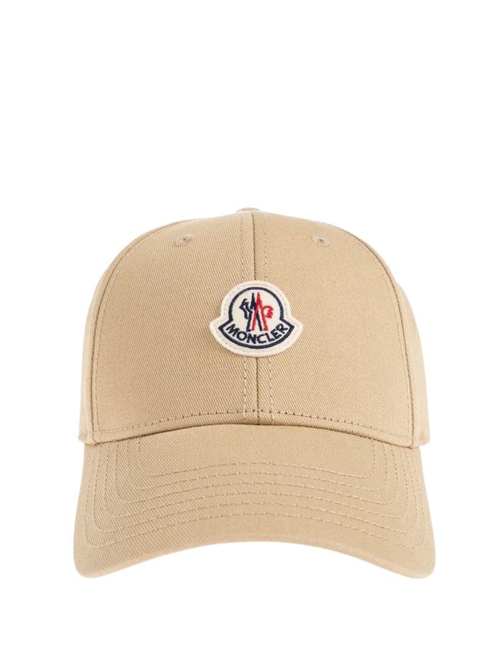 MONCLER WOMEN Logo Baseball Cap Beige