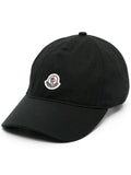 MONCLER WOMEN Logo-Patch Detail Baseball Cap Black - MAISONDEFASHION.COM