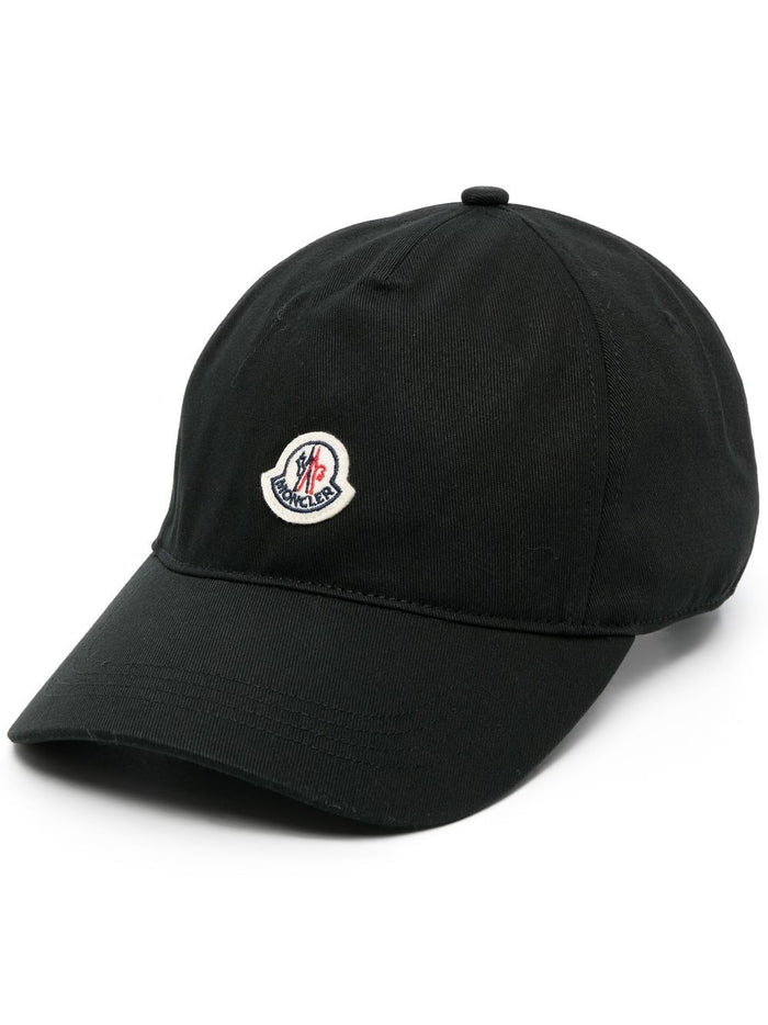 MONCLER WOMEN Logo-Patch Detail Baseball Cap Black - MAISONDEFASHION.COM