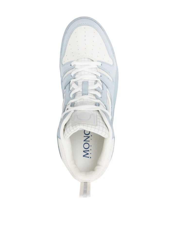 MONCLER Women's Pivot Mid High-Top Sneakers Sky Blue - MAISONDEFASHION.COM