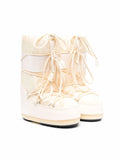 MOON BOOT KIDS Icon MB Nylon Boots Cream - MAISONDEFASHION.COM