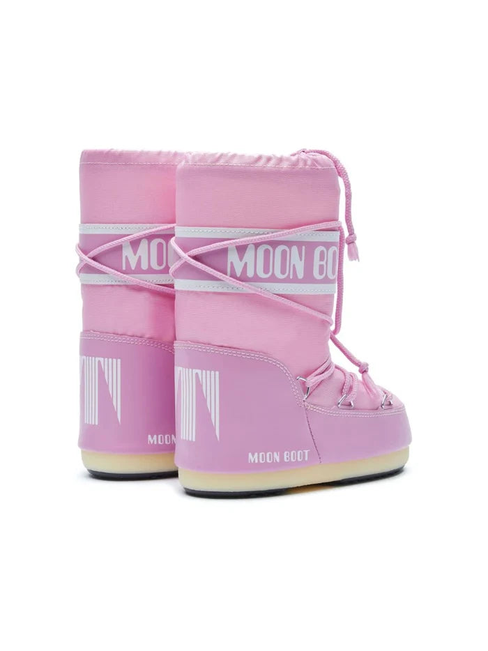 MOON BOOT KIDS Icon MB Nylon Boots Pink - MAISONDEFASHION.COM