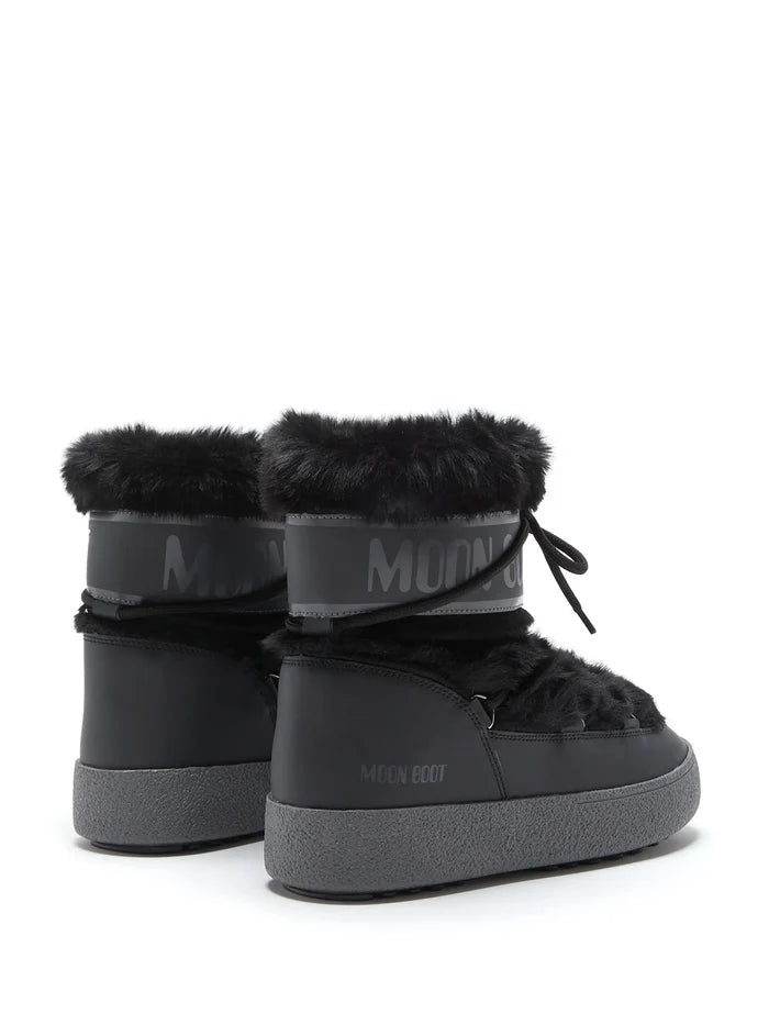 MOON BOOT Ltrack Low Faux-fur Boots Black - MAISONDEFASHION.COM