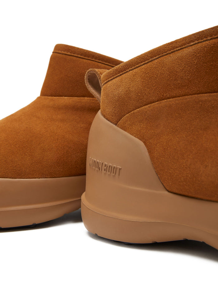 MOON BOOT Luna Low Suede Boots Cognac - MAISONDEFASHION.COM