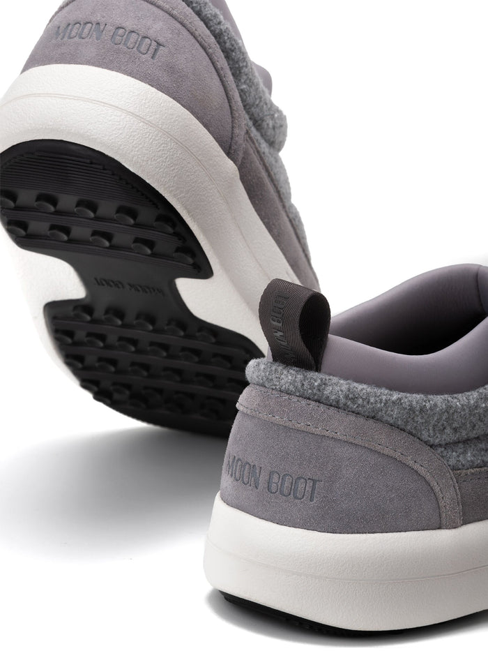 MOON BOOT Park Soft Felt Sneakers Grey - MAISONDEFASHION.COM