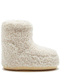 MOON BOOT UNISEX Icon Faux-shearling Ankle Boots Ivory White - MAISONDEFASHION.COM