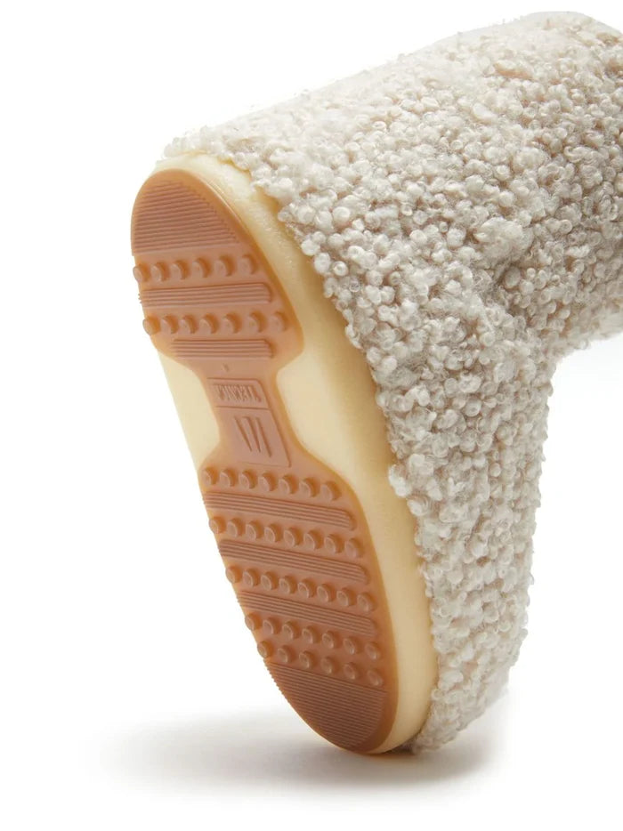 MOON BOOT UNISEX Icon Faux-shearling Ankle Boots Ivory White - MAISONDEFASHION.COM