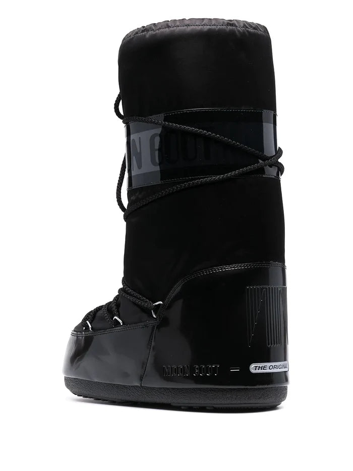 MOON BOOT UNISEX Icon Glance Boots Black - MAISONDEFASHION.COM