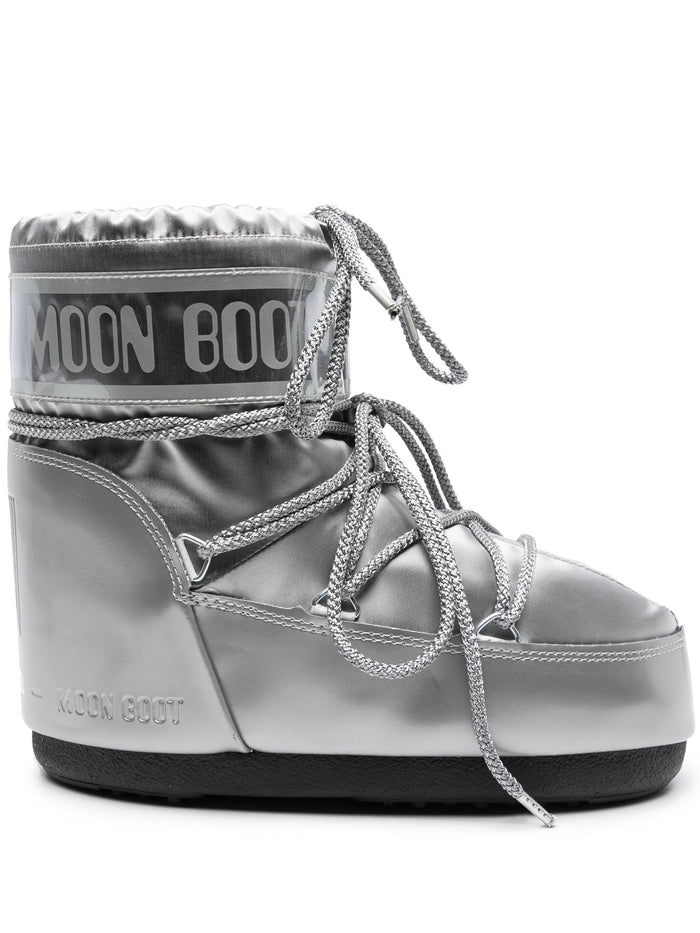 MOON BOOT UNISEX Icon Glance Low Boots Silver - MAISONDEFASHION.COM